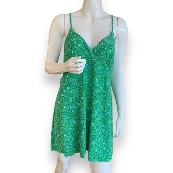 Secret Treasures | Dresses | Secret Treasures Green Calico Print Racerback  Sundress Womens Size Large | Poshmark
